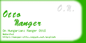 otto manger business card